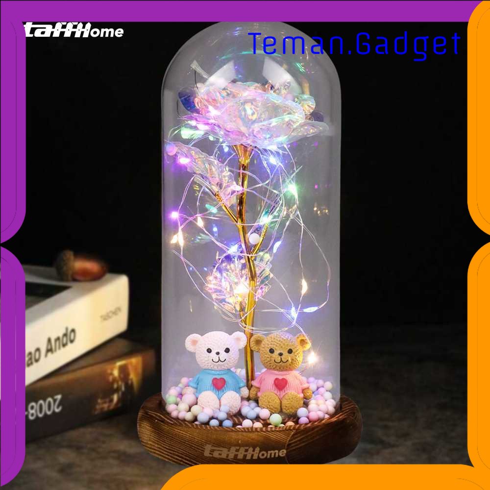 TG - LMP TaffHOME Lampu Meja Hias LED Mawar Beauty &amp; The Beast Bubble Colorful - RG-014