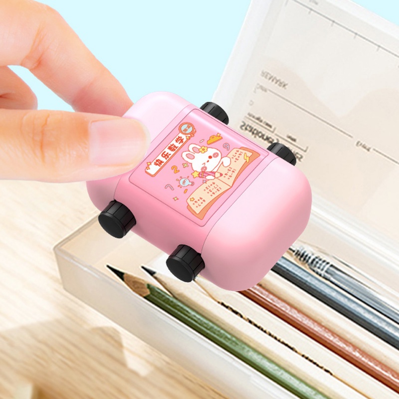 Stylish 2in1 Penjumlahan Dan Pengurangan Perkalian Dan Pembagian Mengajar Cap Lucu Kreatif Double-Head Roller Segel Mengajar Digital Dalam100Ajar Matematika Untuk Anak-Anak