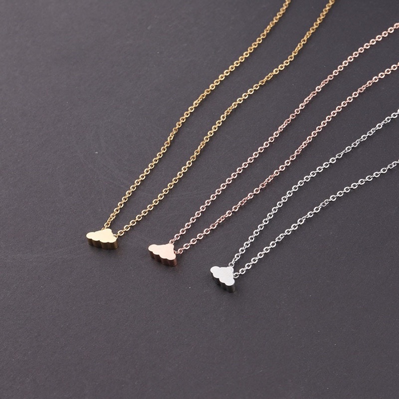 8013 Kalung awan keberuntungan titanium stainless steel 316L berkualitas import anti karat bisa bayar di tempat