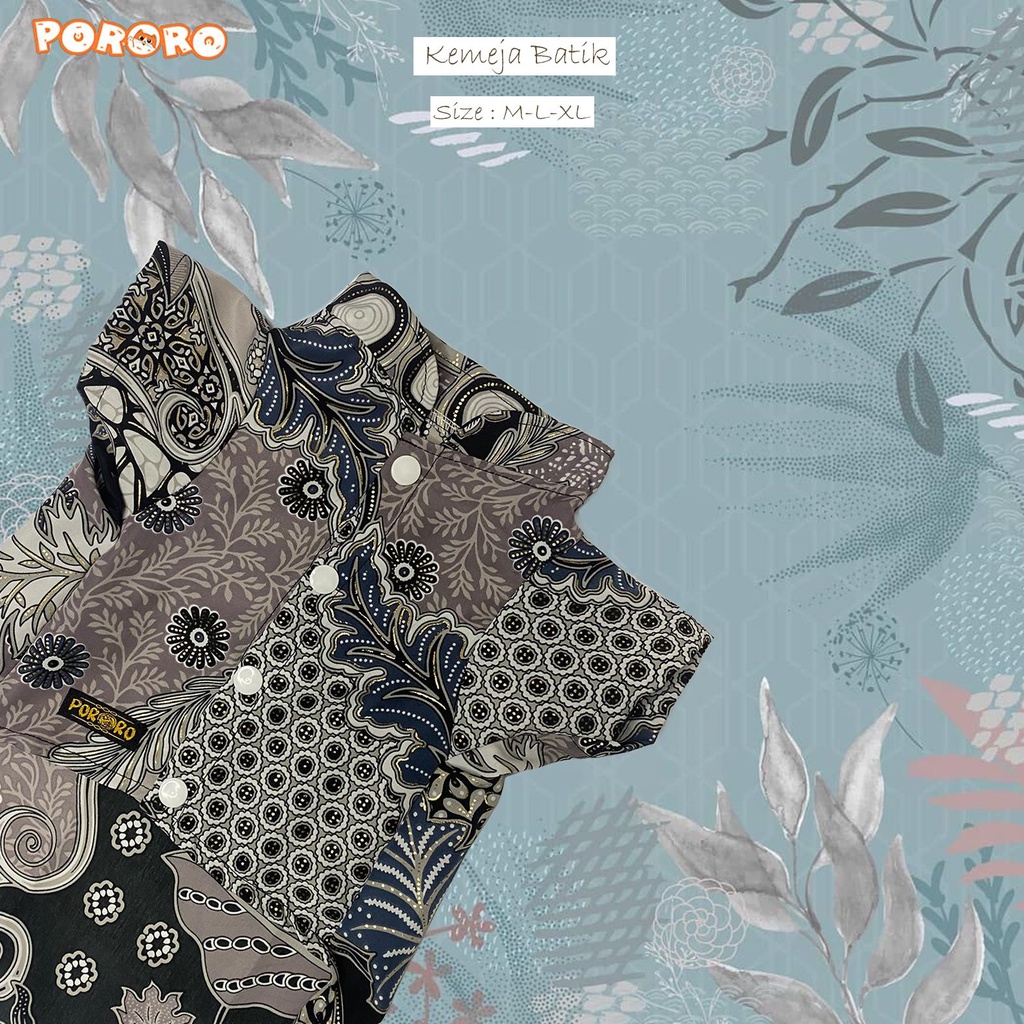 Kemeja Kucing Pororo Motif Batik