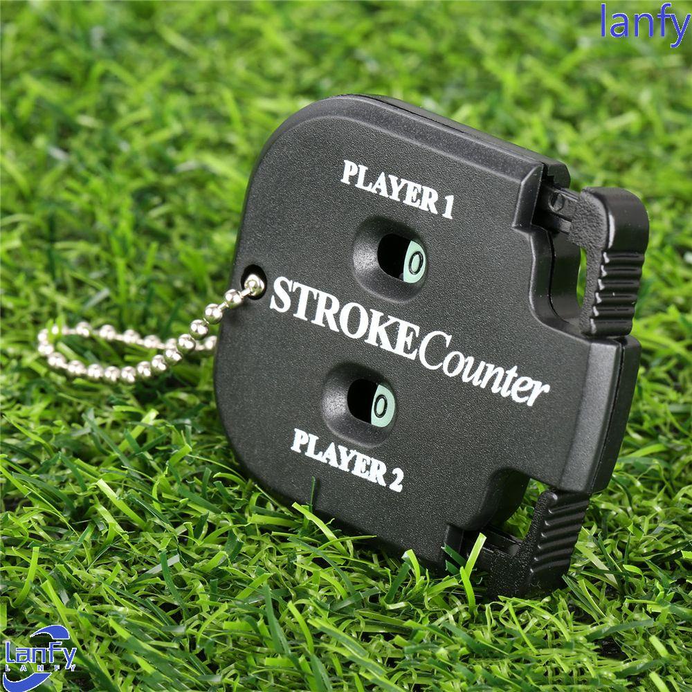 Lanfy Score Counter Aksesoris Golf Plastik Portable Dengan Alat Bantu Latihan Gantungan Kunci Tembakan Golf