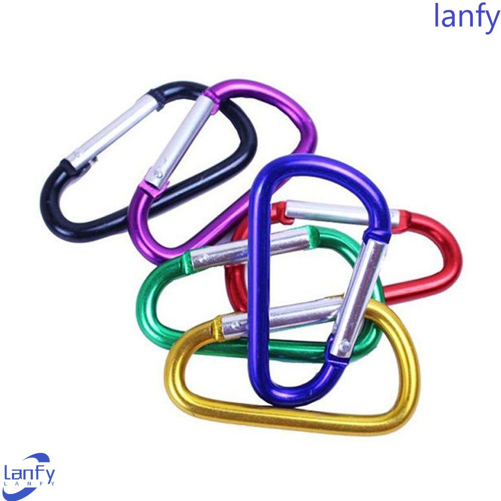 Lanfy Gesper Gantung Travel Climbing Gear D Bentuk Cincin Gadget Luar Ruangan Berbentuk Labu Carabiner Klip