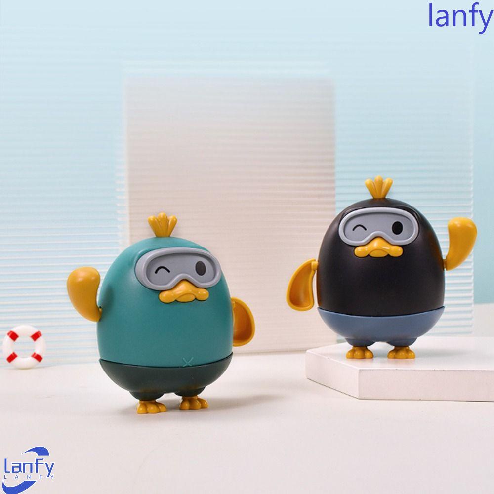 Lanfy Mainan Jarum Jam Penguin Hadiah Ulang Tahun Untuk Anak-Anak Kepiting Luka Bayi Renang Mainan Bayi Mandi Mandi Mencuci Tarik Garis Mainan Bebek Kecil Renang Mandi Permainan