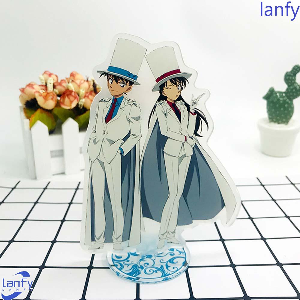 Lanfy Detektif Conan Anime Fashion Heiji Furuya Dekorasi Mainan Koleksi Model Desktop Standing Card Mouri Ran Kiddo Hattori Conan Figure Model Plat