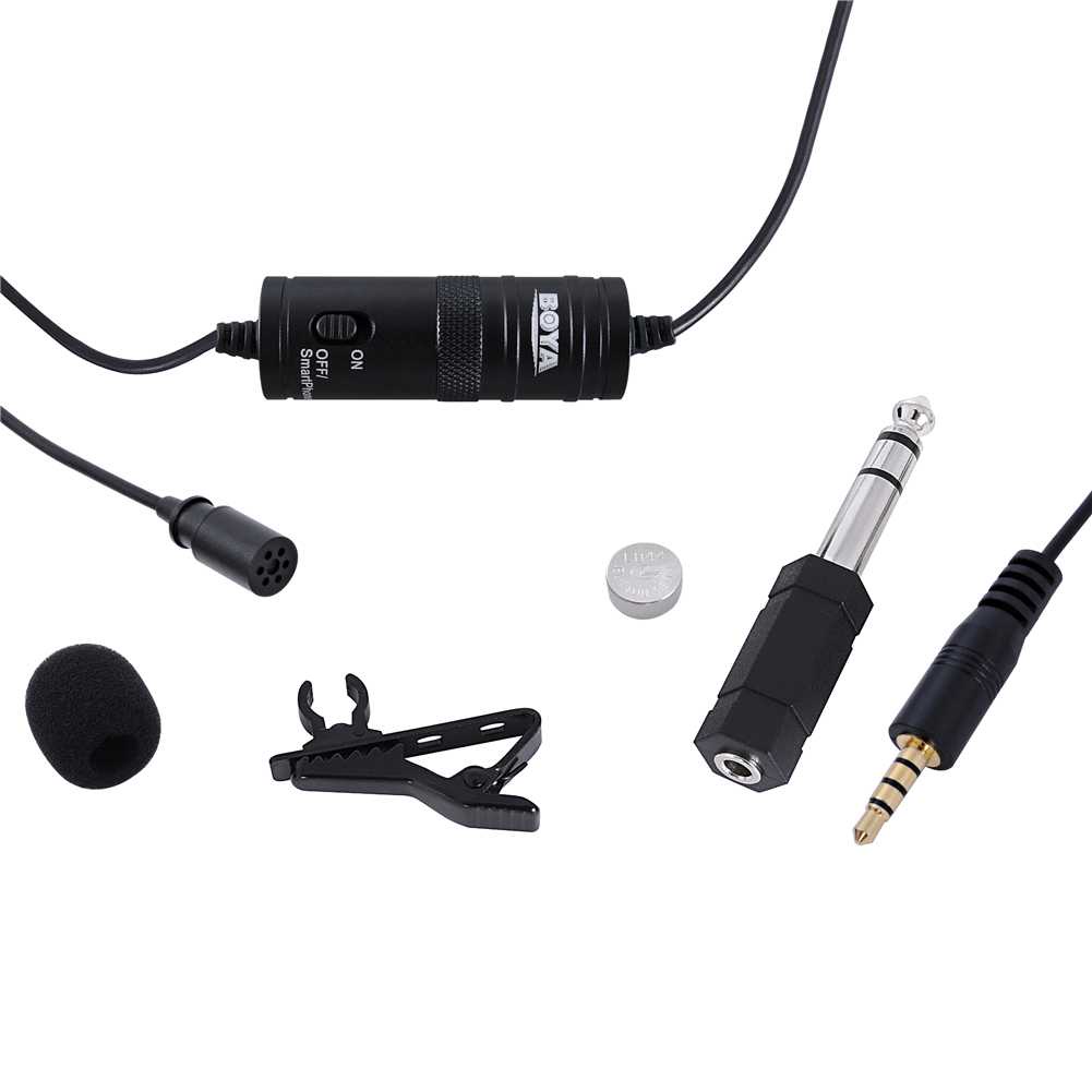 BOYA Clip-On Omnidirectional Microphone for Smartphone &amp; DSLR - BY-M1