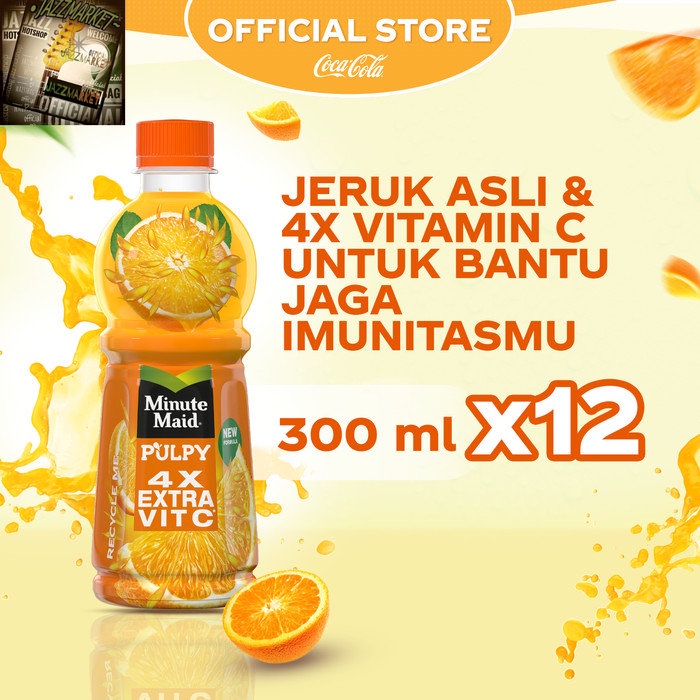 

Minute Maid Pulpy Orange - Botol 300mL x 12 pcs