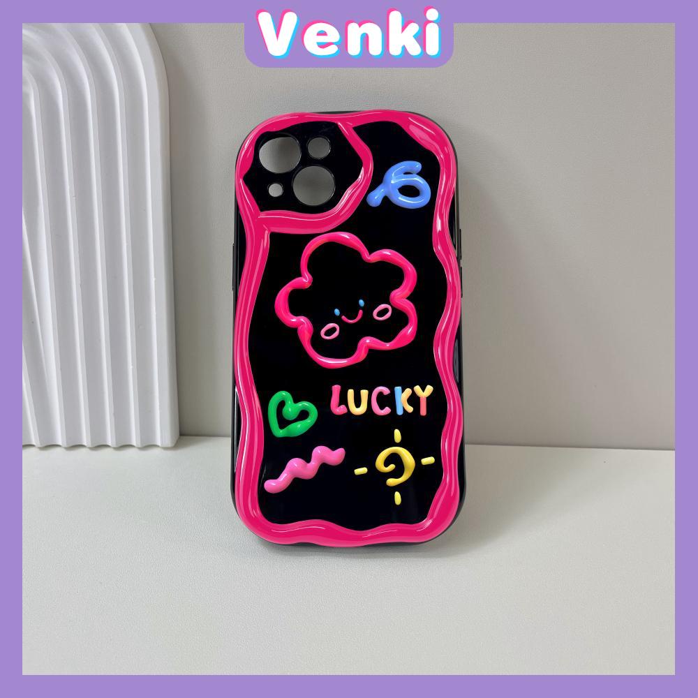 VENKI - For iPhone 11 iPhone Case 3D Curved Edge Wave Glossy Black TPU Airbag Shockproof Camera Cover Purple Bunny Compatible with iPhone 14 13 Pro max 12 Pro Max xr xs max 7Plus