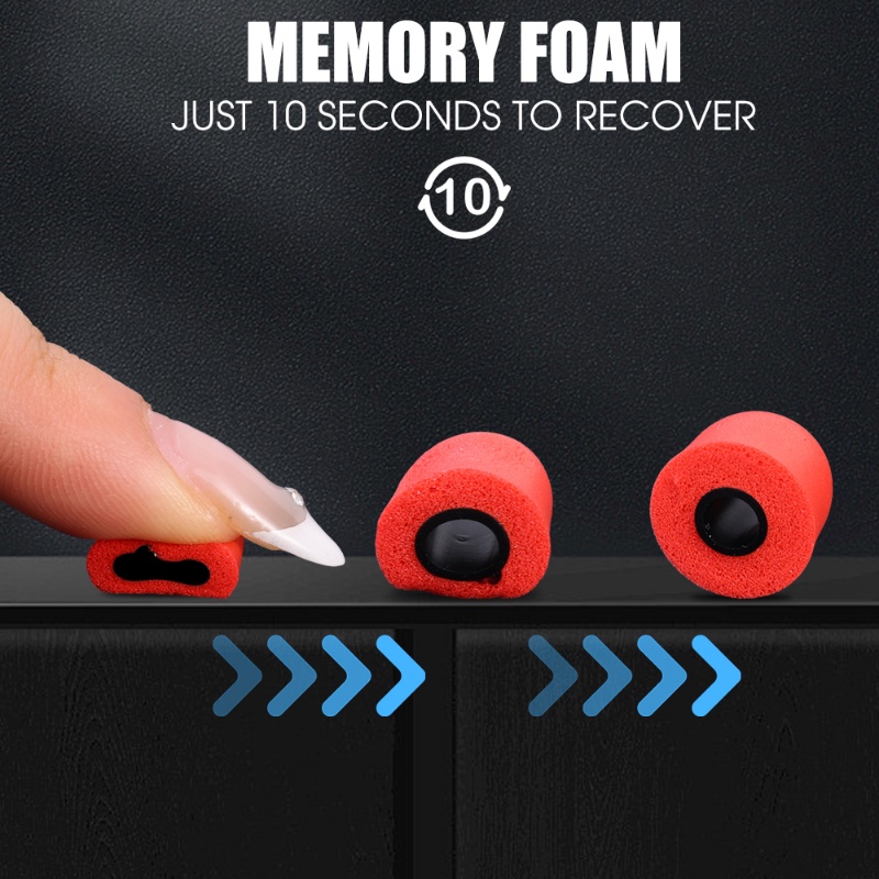 Baru Memory Foam Isolasi Kebisingan Comfortble Ear Plugs Earbuds 4.5mm Lubang Dalam Universal Ringan In-Ear Earphone Ear Pads