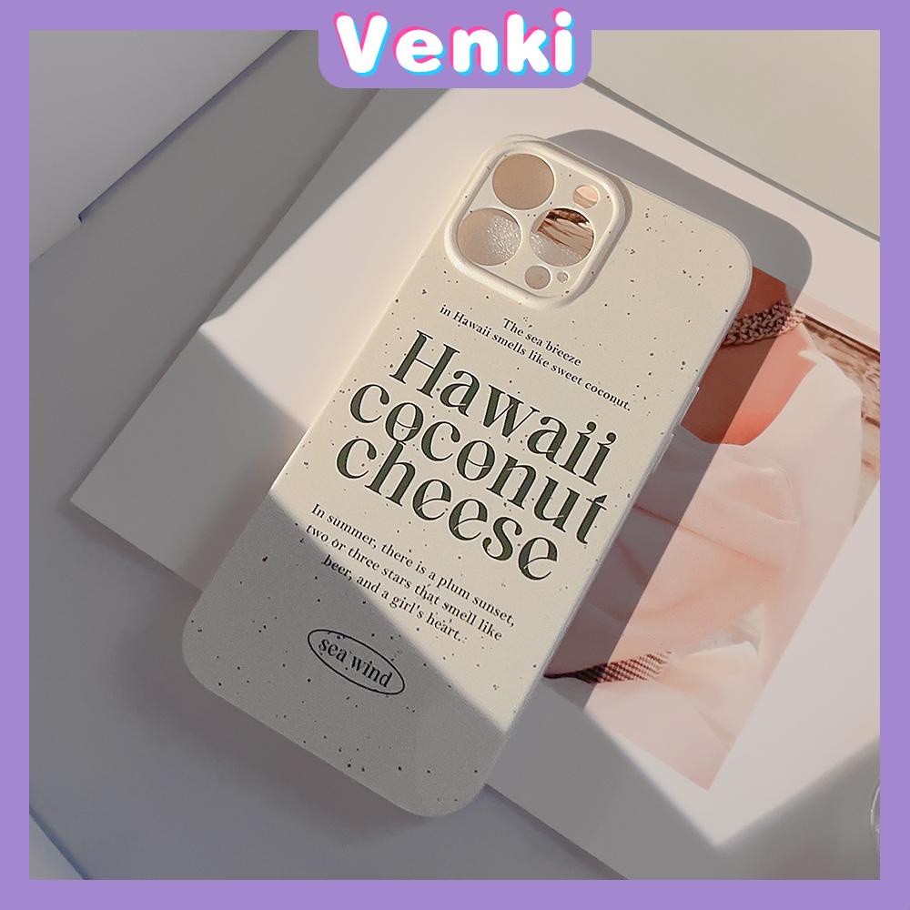 VENKI - For iPhone 11 iPhone Case White Glossy TPU Soft Shell Shockproof Camera Case Protection Simple Letter Compatible with iPhone 14 13 Pro max 12 Pro Max xr xs max 7Plus 8Plus