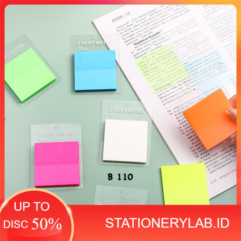 

LAB B110 | STICKY NOTE TRANSPARAN | STICKY NOTE TAHAN AIR | 50 LEMBAR