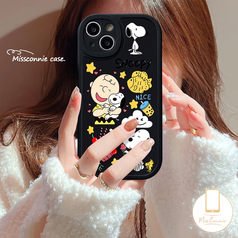 Kartun Snoopy Lucu Holle Kitty Case Kompatibel Untuk IPhone 7Plus 11 14 13 12 Pro Max XR X XS Max7 8 6 6s Plus SE 2020 Cerita Mainan Kartun Yang Indah Lembut Shockproof Cover