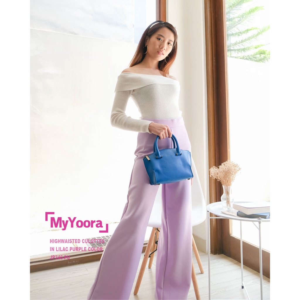 MyYoora HighWaisted HW Culottes Pants Celana Kulot Wanita JP346 G06