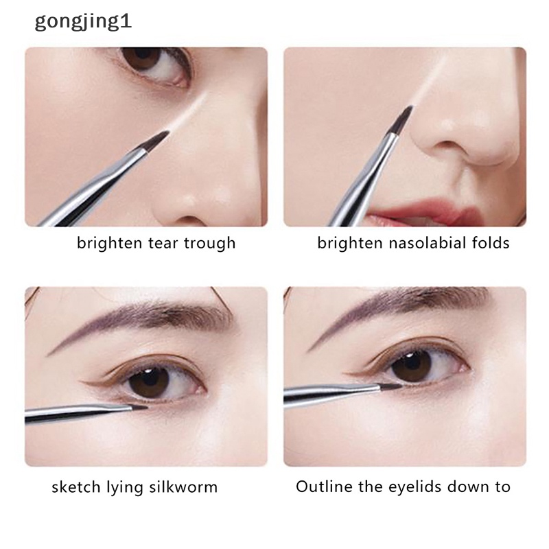 Ggg Upgrade Blade Eyeliner Brush Sikat Alis Datar Sudut Halus Ultra Di Bawah ID