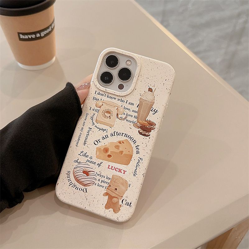 Cocok Untuk Iphone14 Pro Max iPhone Phone Case Ramah Lingkungan Degradable Phone Case Kamera Perlindungan Tahan Guncangan Kompatibel Dengan iPhone 13 13pro 13prm iPhone 11 7Plus 8Plus Xr XS 12 Pro Max Casing Ponsel