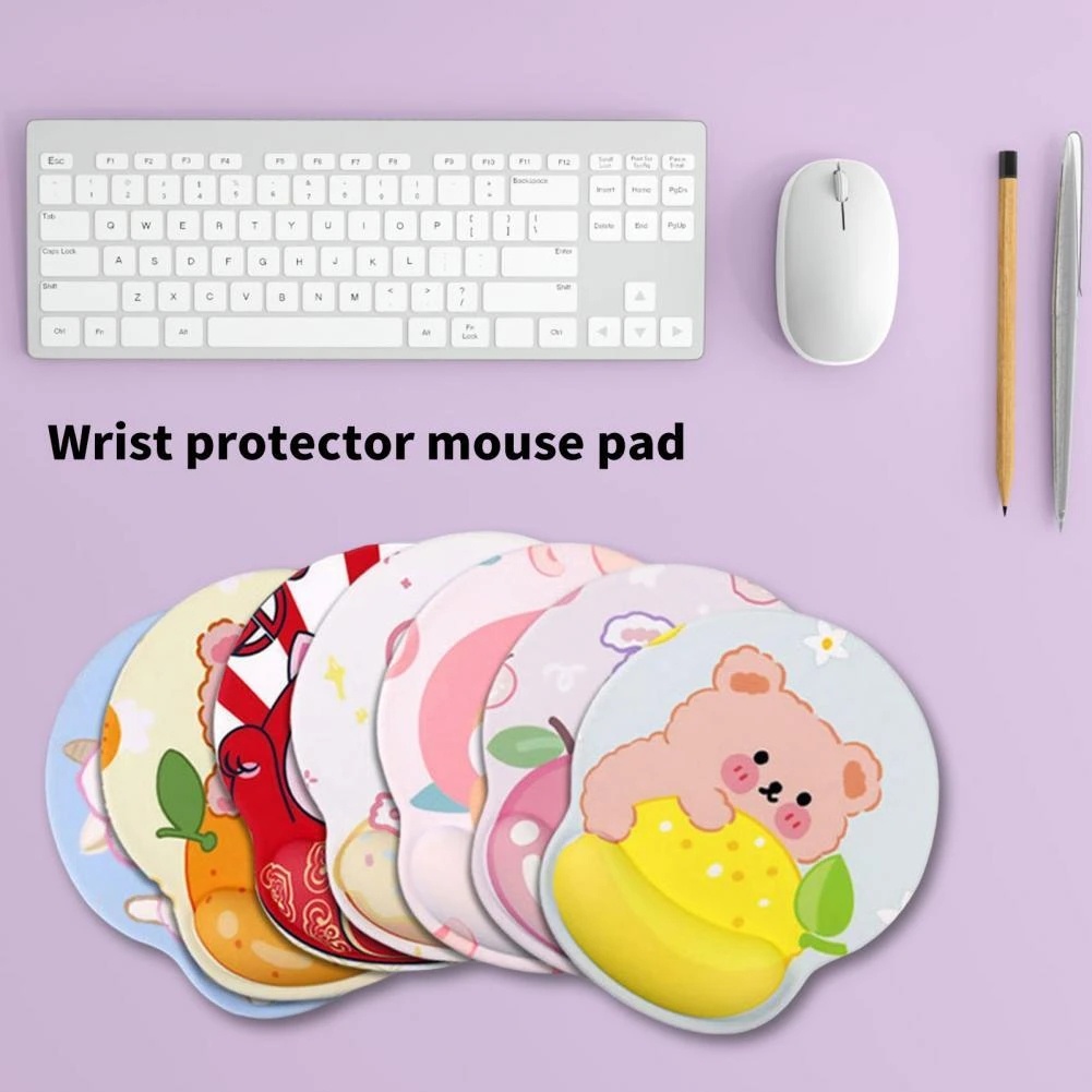 Alas Mouse Keyboard Kartun Anjing Kelinci Dengan Istirahat Pergelangan Tangan Mice Pad with Hand Rest