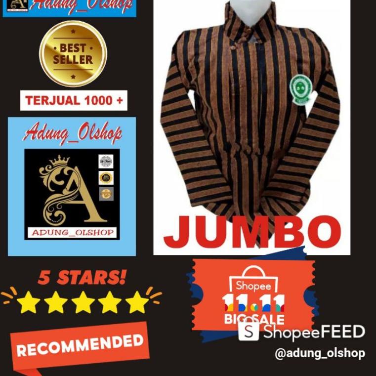 Lurik TERBARU Surjan Lurik Jumbo Baju Adat Jawa Atasan Pria