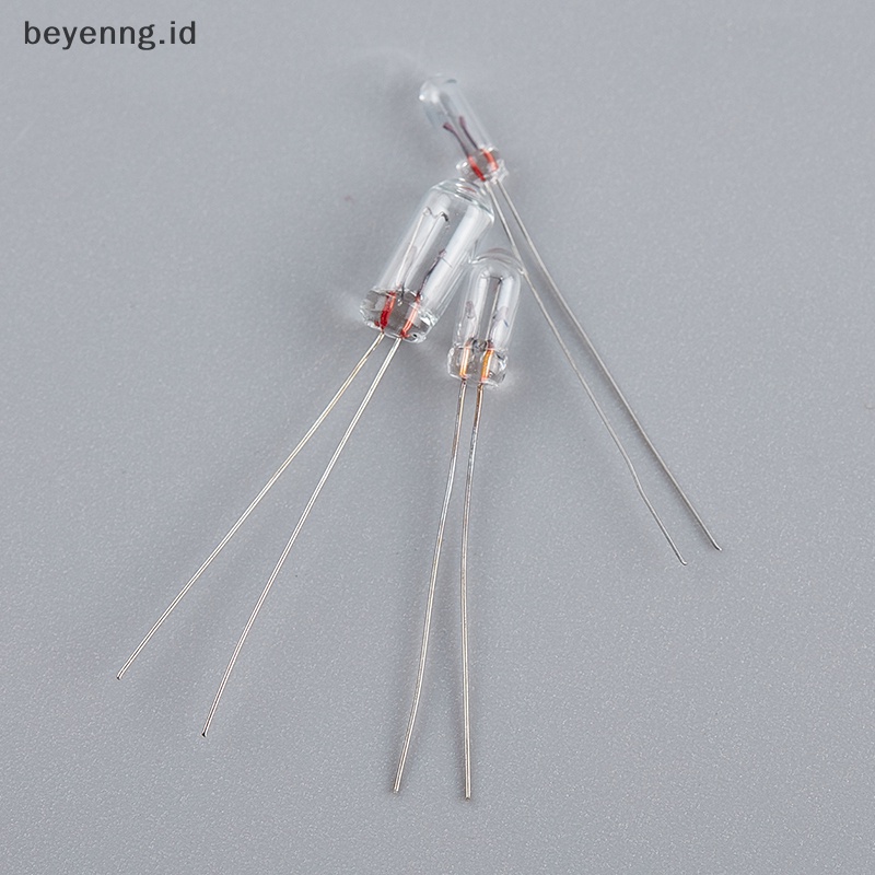 Beyen 10pcs Lampu Bohlam Edison Pijar Filamen Padi Mini3 /4 /5mm 3 /6/5mm 3 /6 /12/24V