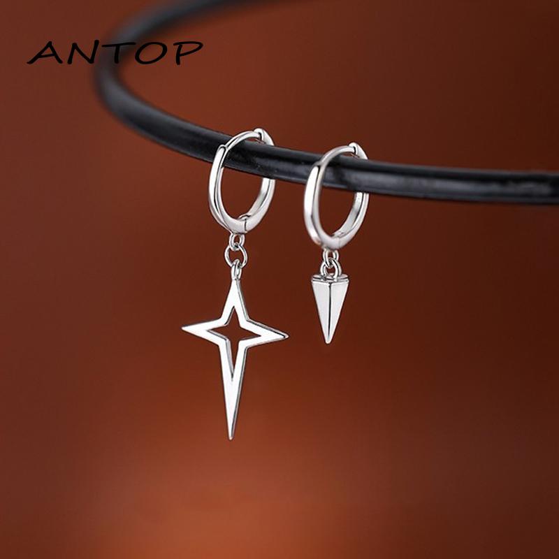 [Yumna] Anting Asimetris Perempuan Premium Sense Hip Hop Cone Earrings Cross Star Earrings