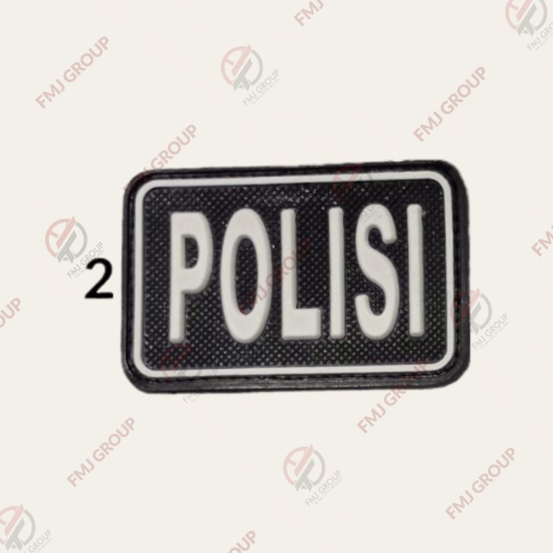 Emblem Patch Rubber POLISI Perekat Bet Logo POLISI TRIBRATA Logo POLICE