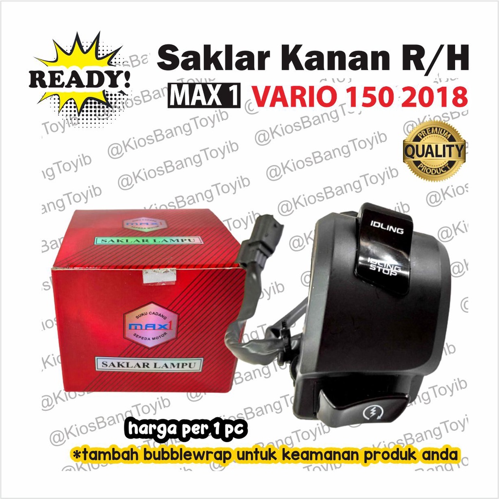 Saklar Holder Handle Switch KANAN Honda VARIO 150 (ISS) 2018 [-max1-]