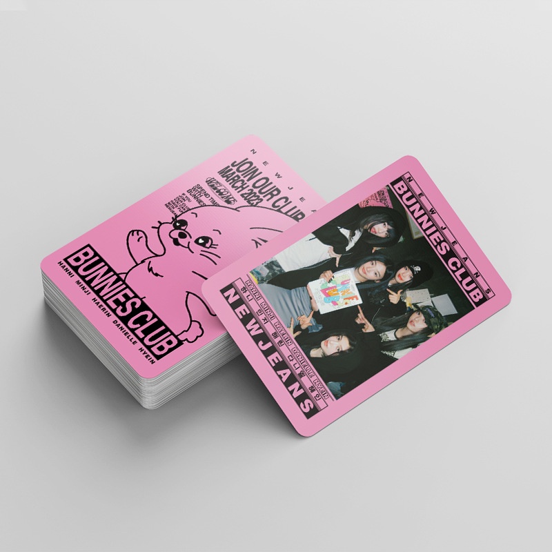 92pcs /box NJ BUNNIES CLUB Stiker Photocards Lomo Card NJ Kpop Postcards Pasta