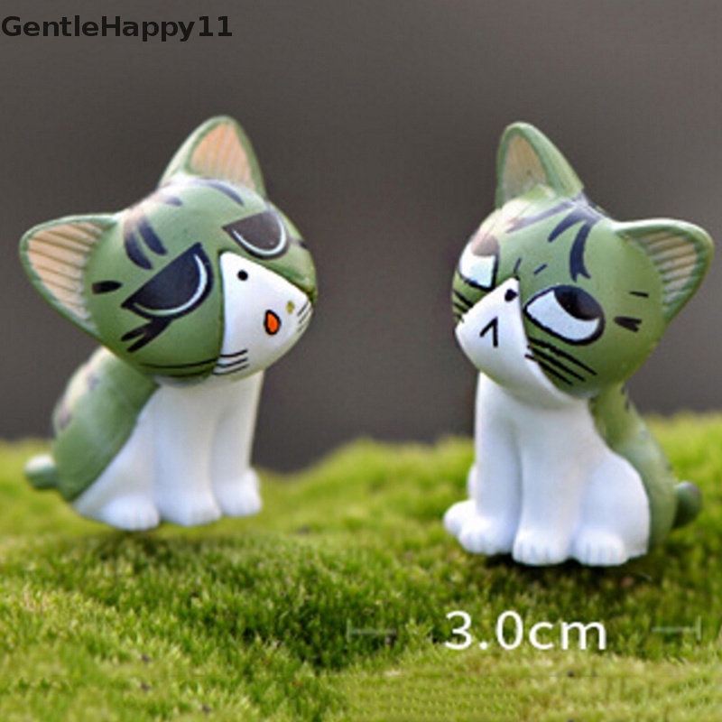 Gentlehappy 8pcs Kawaii Cheese Cats Kitty Patung Miniatur Resin Kitten Kucing Patung Mini Taman Angka Dekorasi Untuk Rumah Mainan Anak id