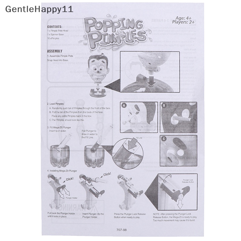 Gentlehappy Pencet Mainan Jerawat popping pimple pete Game Orang Tua-Anak Semprotan Air gags toy id