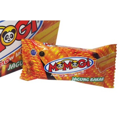 Kaloonaentier Momogi Dus Snack Isi 20Pcs X 5 Gram Rasa Keju Jagung Bakar Coklat Bite Size Snack