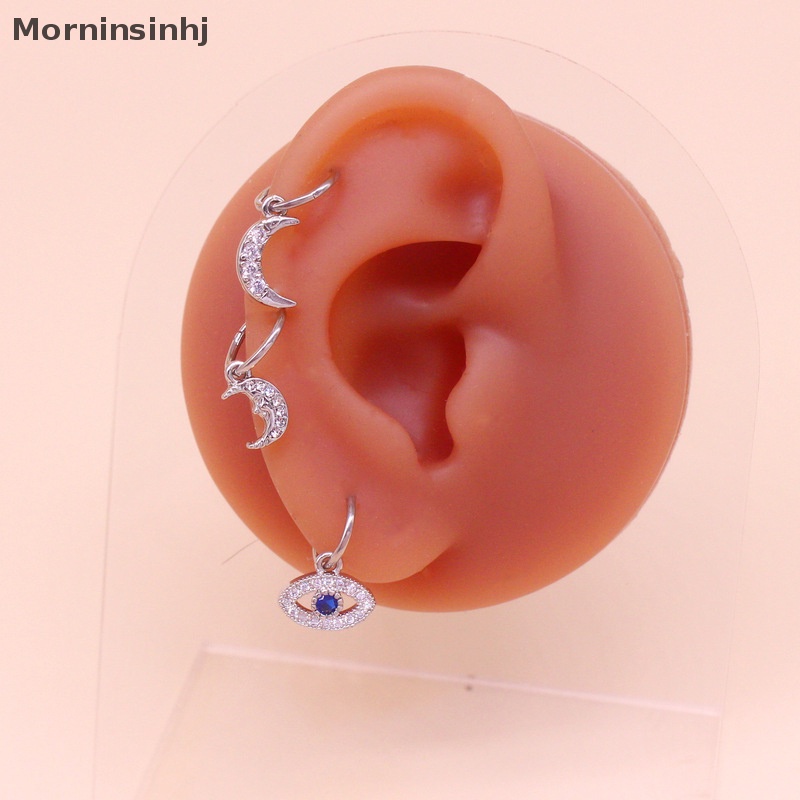 Mornin Cincin Hidung Kupu-Kupu Berbentuk Hati Sayap Bulan Cincin Perut s Anting Mata Perhiasan Anti Karat Serbaguna Ear Cuff id