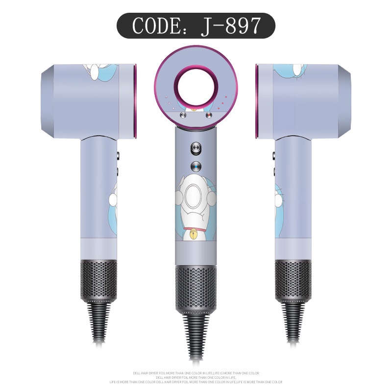 Doraemon Stiker Universal Tahan Air Tahan Minyak Untuk Dyson Hair Dryer Sticker Dyson Hair Dryer Film Shell Penutup Pelindung Crayon Shin-chan Film Pelindung