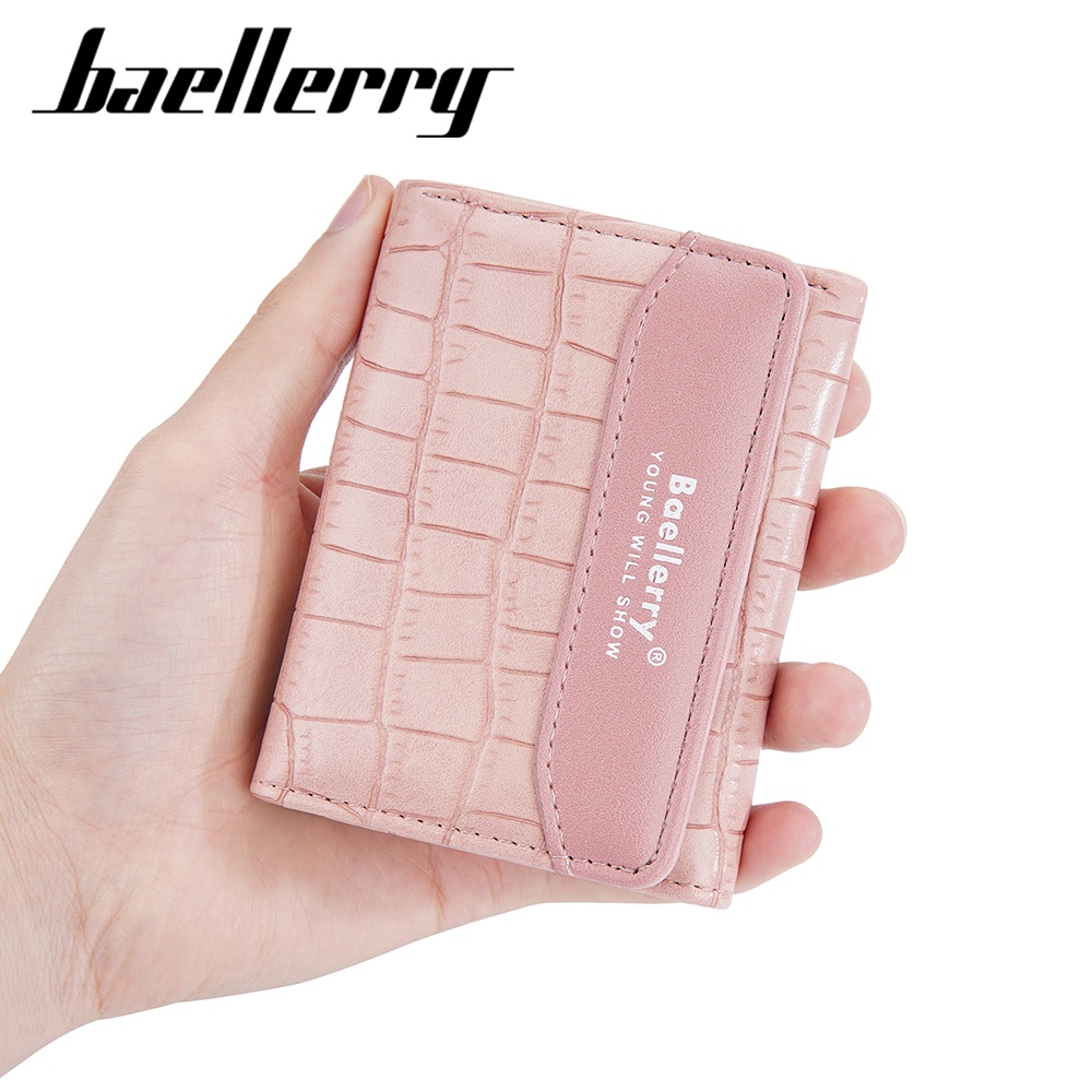 BAELLERRY N8322 Dompet Wanita Lipat Kecil Bahan Kulit PU Leather Premium WATCHKITE WKOS