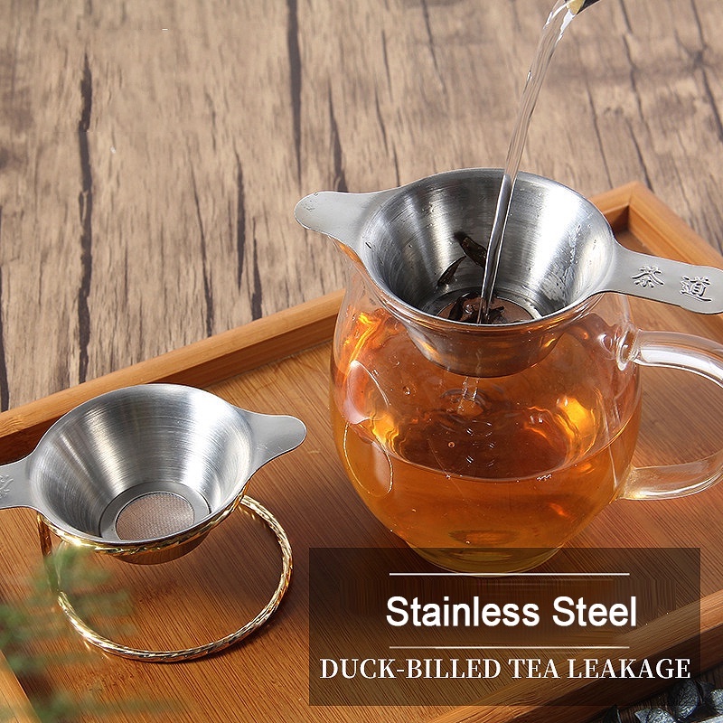 Jus Susu Kedelai Saringan Screen Reusable Tea Making Tool Mesh Padat Saringan Ampas Kopi Stainless Steel Binaural Tea Filter Saringan Sisa Anggur Cepat Merata