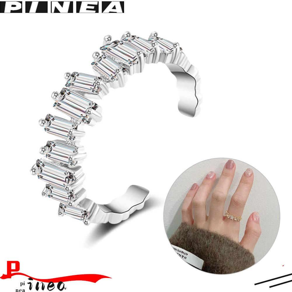 Cincin Rainbow Nanas Warna Eternity Tunangan Bukaan Berlian Imitasi