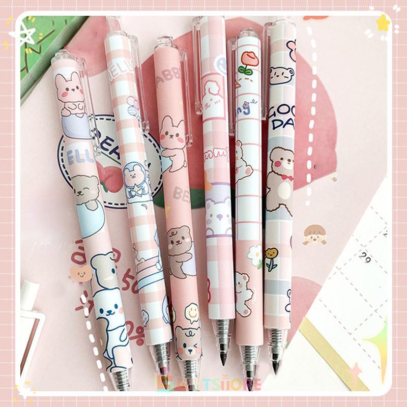 COD✨pensil mekanik lucu motif propelling pencil pola kartun pensil abadi  kreatif cewek cantik awet tidak mudah patah pensil tidak diraut-GS