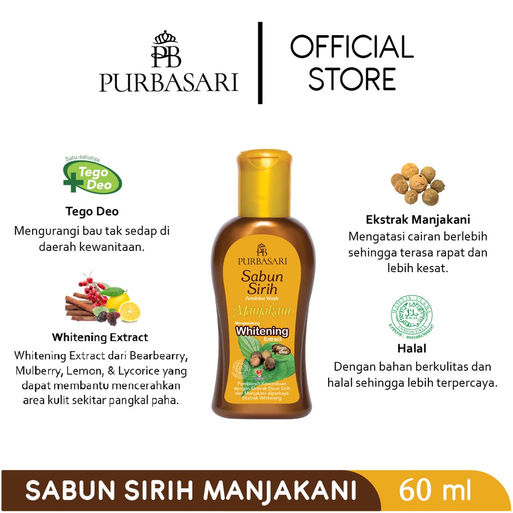 PURBASARI Sabun Sirih | Feminine Wash Manjakani 60ml 125ml