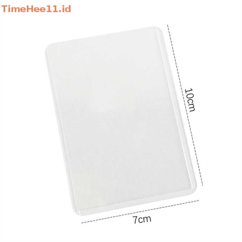 Timehee 10PCS Menebal Transparan Goo Card Set Foto Penutup Pelindung Stiker Dekorasi DIY Penyimpanan Koleksi Kartu Kotak Tahan Lama Cover ID