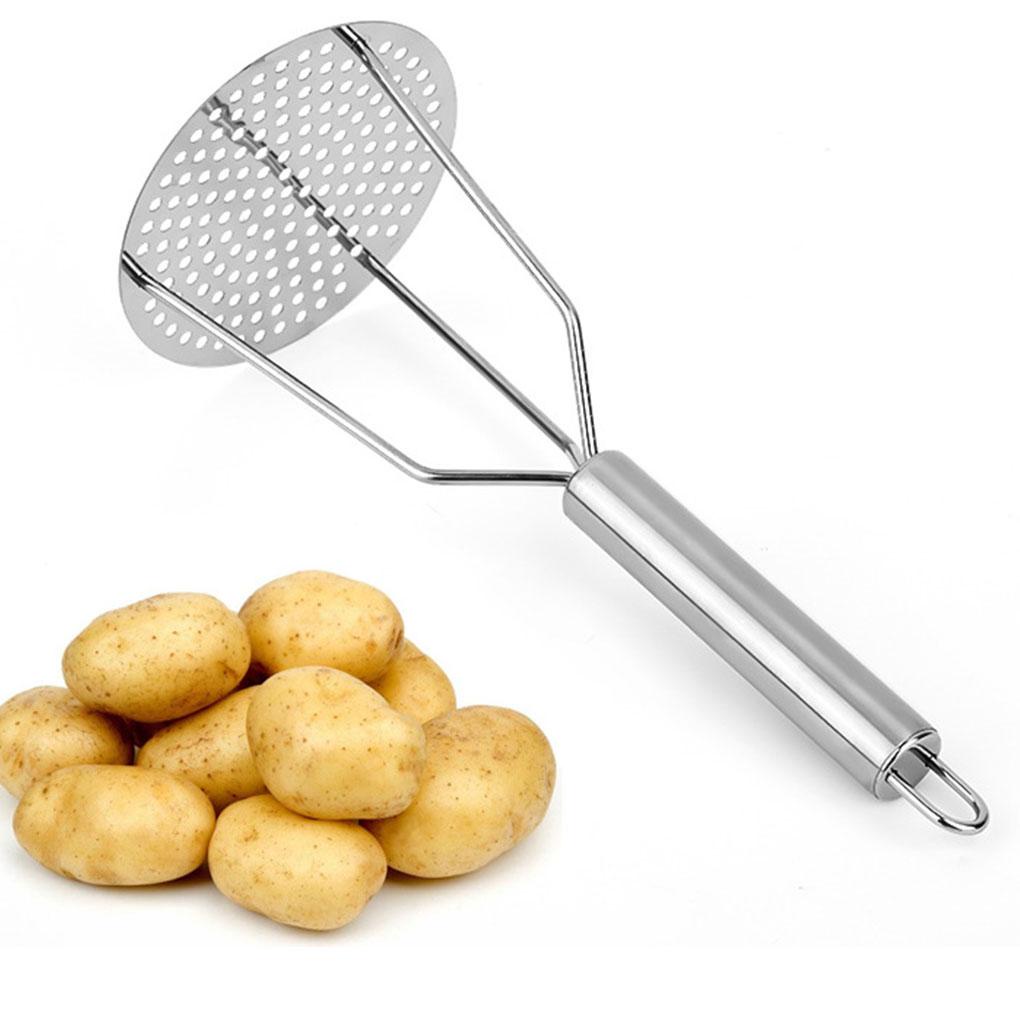 Potato Masher Fruit Vegetable Maker Alat Tumbuk Kentang Pres Penghancur Makanan Dengan Pegangan Stainless Steel Gadget Dapur