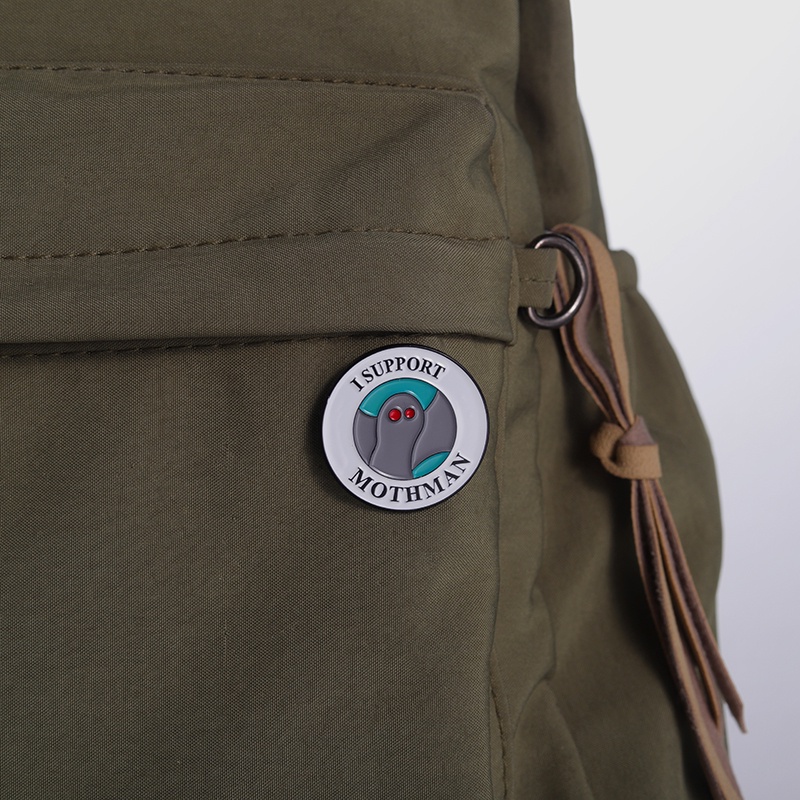 I Mendukung Mothman Enamel Pin Bros DIY Ransel Lencana Kerah Lapel Pin Hadiah Perhiasan Kartun Bros Aksesoris