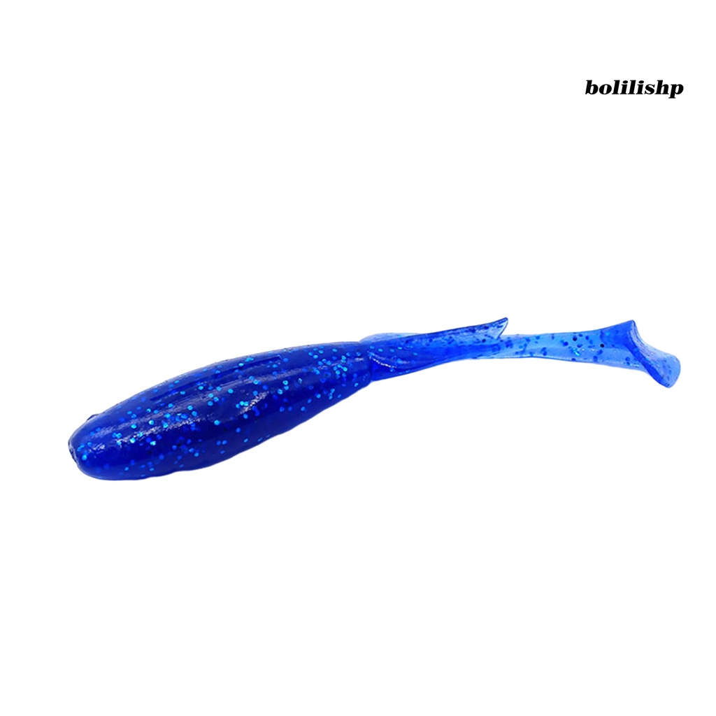 Bo-10pcs 8cm/3.4g Umpan Pancing Disederhanakan Warna Cerah Fleksibel Reusable Simulasi Ikan Atraksi Ringan Lembut Silikon Ekor Dayung Snakehead Swimbait Perlengkapan Memancing