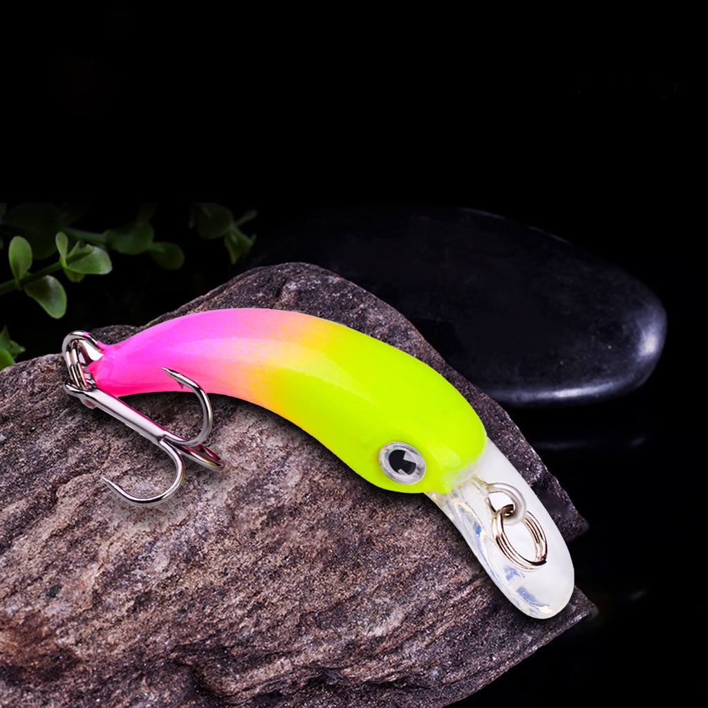 Bo-1.5g/4.1cm Tenggelam Mino Umpan 3D Mata Tajam Treble Hook Buatan Bertengger Memancing Umpan Umpan Untuk Pecinta Memancing