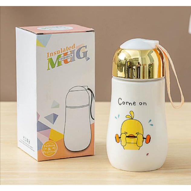 Botol GELAS Cangkir Air Botol MInuman Anak dan Dewasa Imut Cute Beraneka Motif Lucu Bahan MUG Keramik KUALITAS  IMPOR Tahan Panas Dingin Cocok Untuk DIbawa  kemana mana dan sangat nyaman