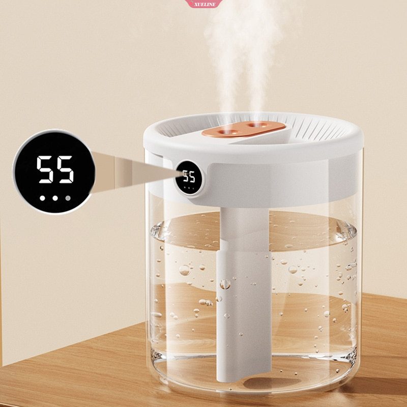 2l Humidifier Udara Nozzle Ganda Dengan Tampilan Kelembaban LCD Kapasitas Besar Aroma Diffuser Minyak Esensial Untuk Rumah, Kamar Tidur [ZXL]