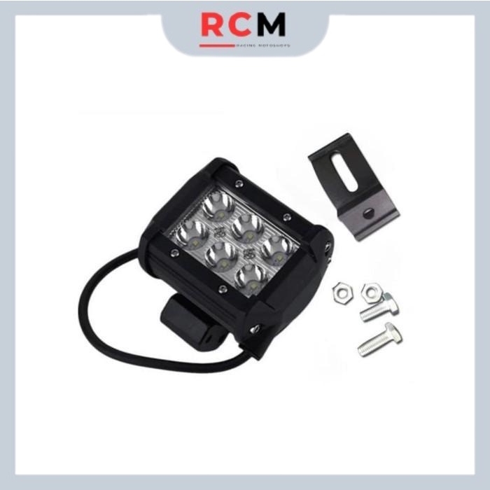 Lampu Tembak Sorot LED Motor 4 titik mata + Strobo Blitz