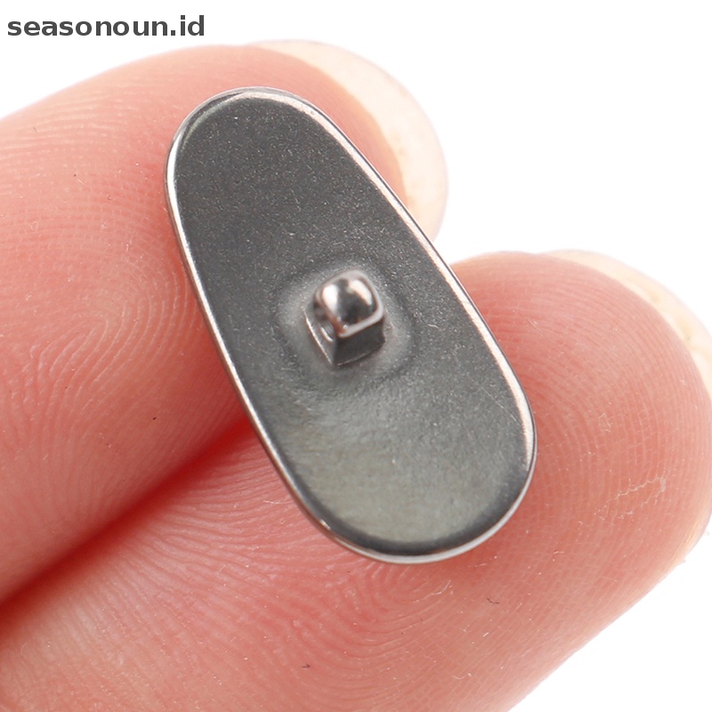 Seasonoun 1pasang Nose Pads Titanium Teardrop Screw-in Untuk Penahan anti Slip Kacamata.