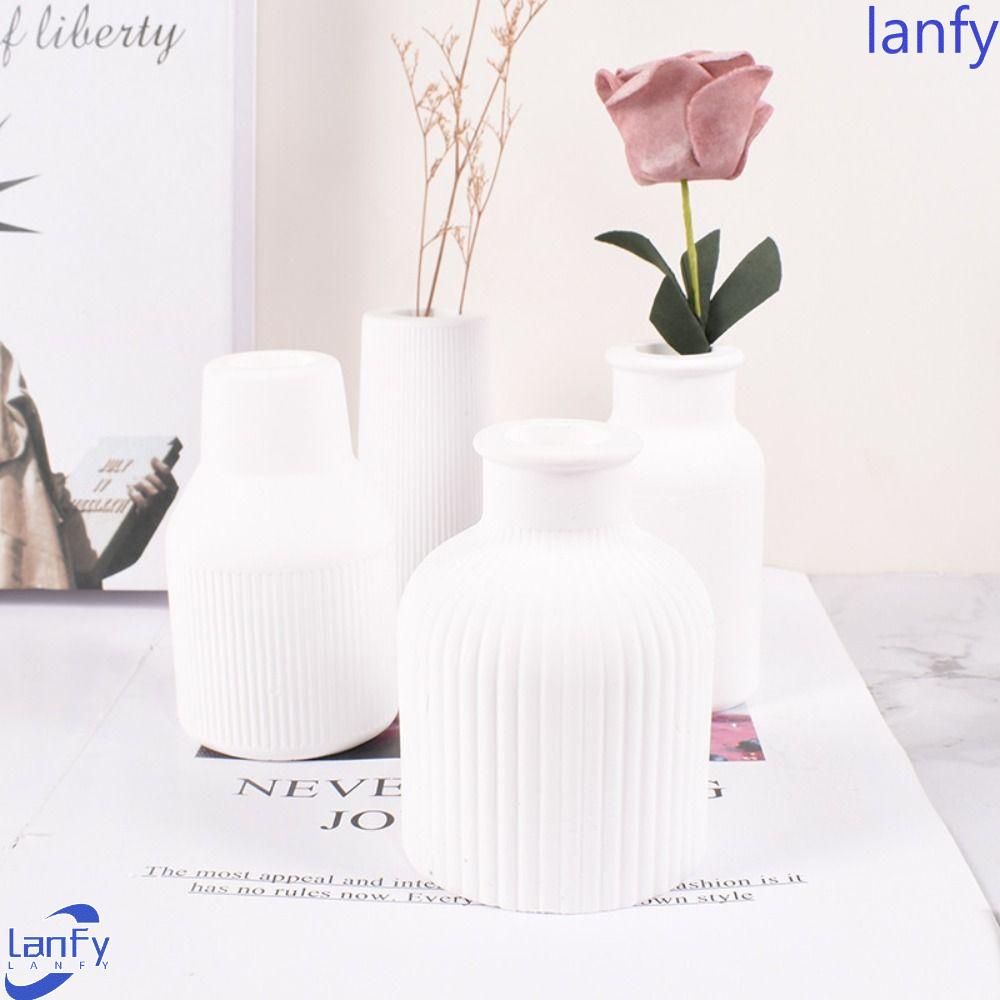 Lanfy Pot Bunga Cetakan 3D Sehat DIY Kerajinan Tangan Penyimpanan Toples Sukulen Tanaman Pot Bunga Planter Cetakan