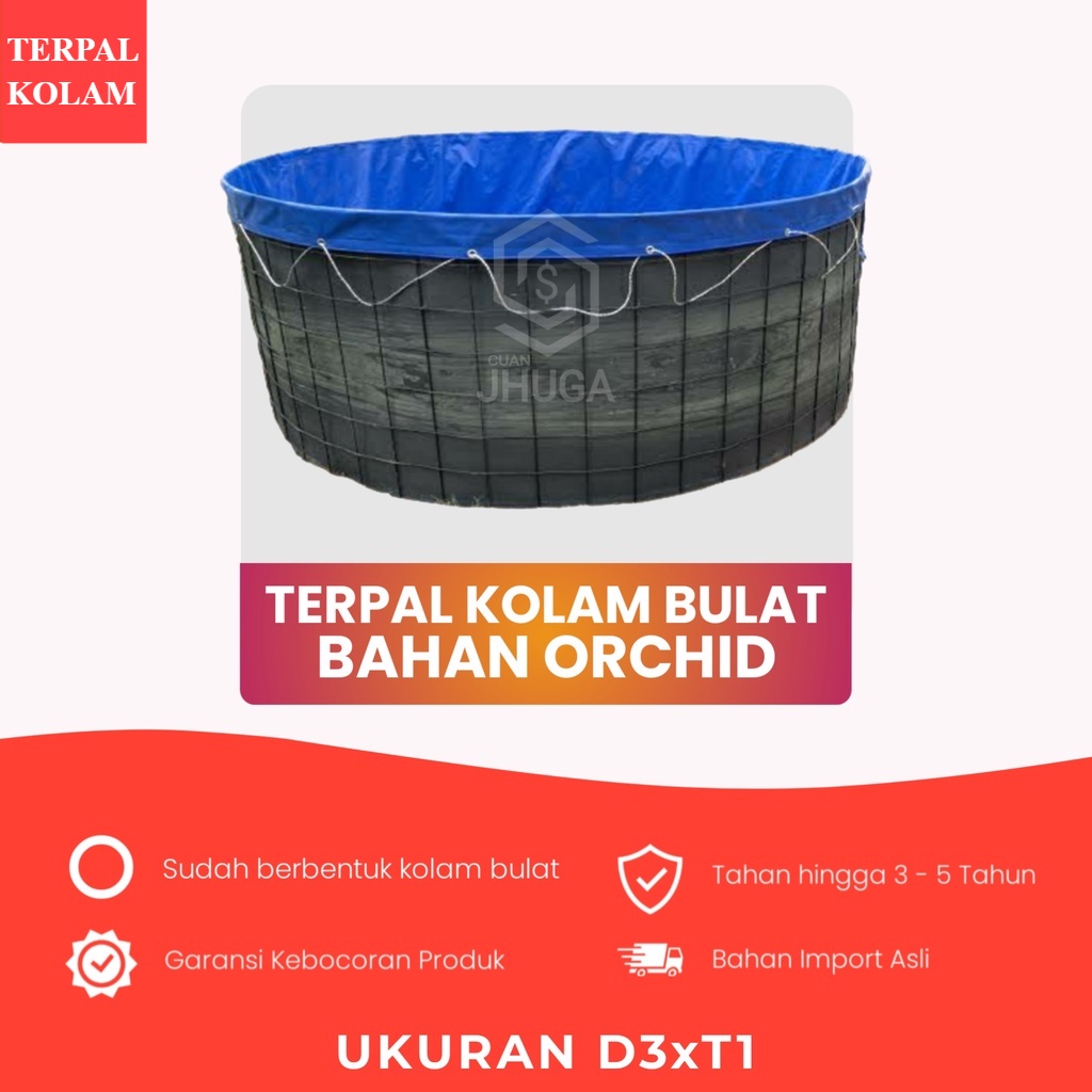 TERPAL KOLAM BULAT D3xT1 / D300x100 TERPAL KOLAM ORCHID