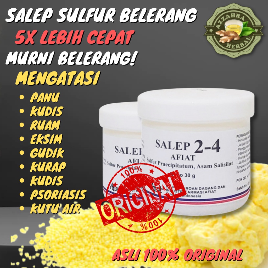 SALEP Afiat 24 Sulfur / Obat Salep Gatal Belerang / Obat Gatal Kulit Selangkangan Jamur Eksim