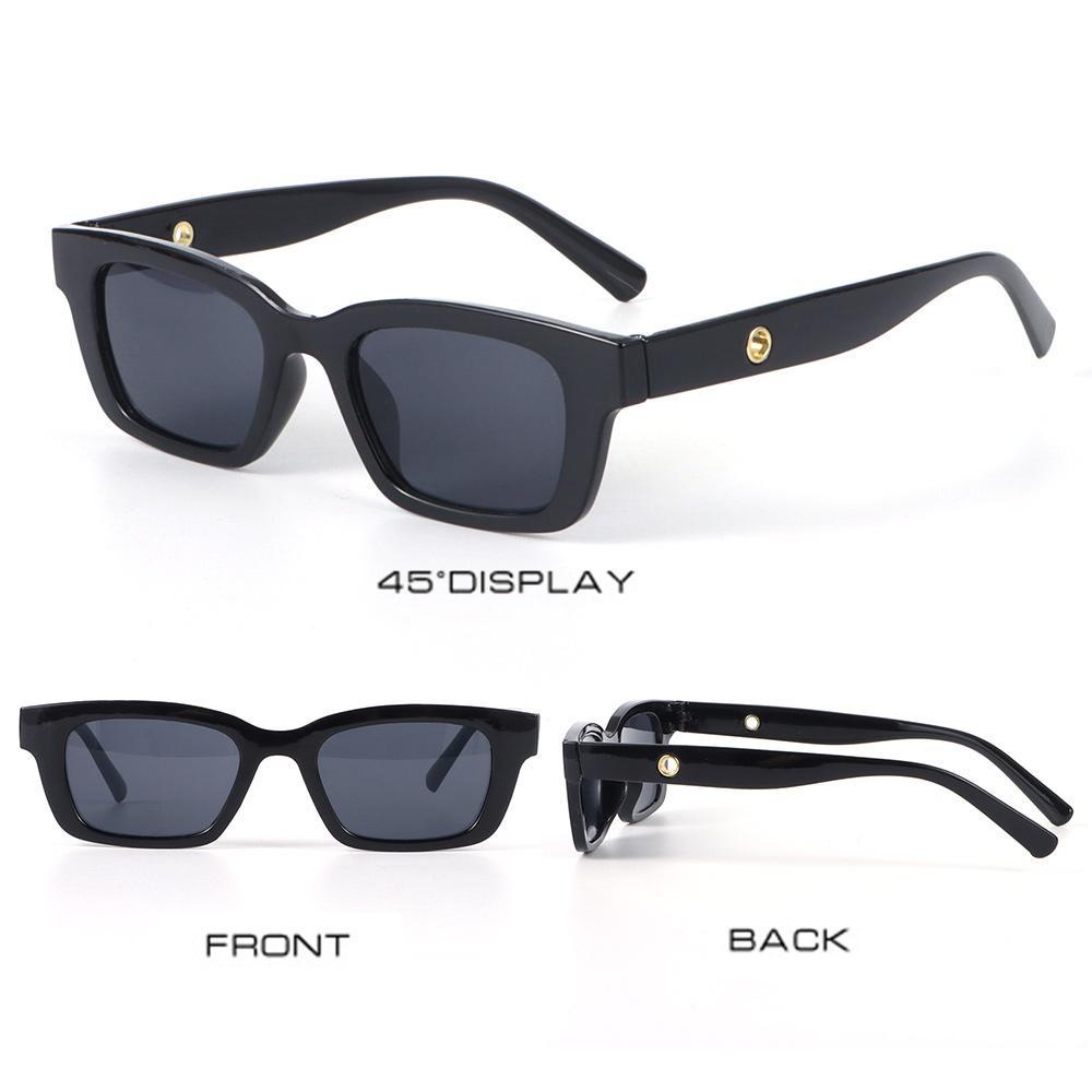 Nanas Kacamata Persegi Panjang Vintage Driver Goggles Kacamata Perlindungan UV400 Untuk Wanita