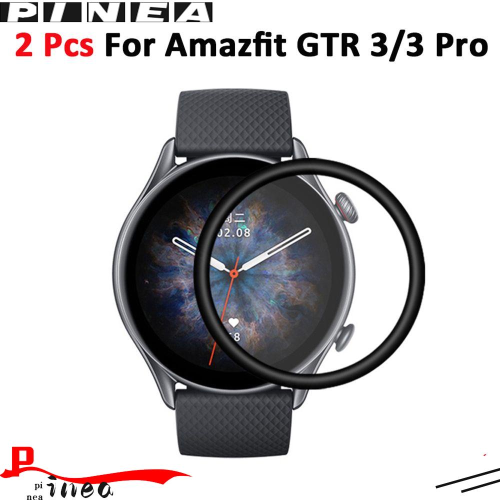 Nanas 2Pcs Film Aksesoris 3D Tepi Melengkung Full Cover Pelindung Untuk Amazfit GTR3/GTR3 Pro