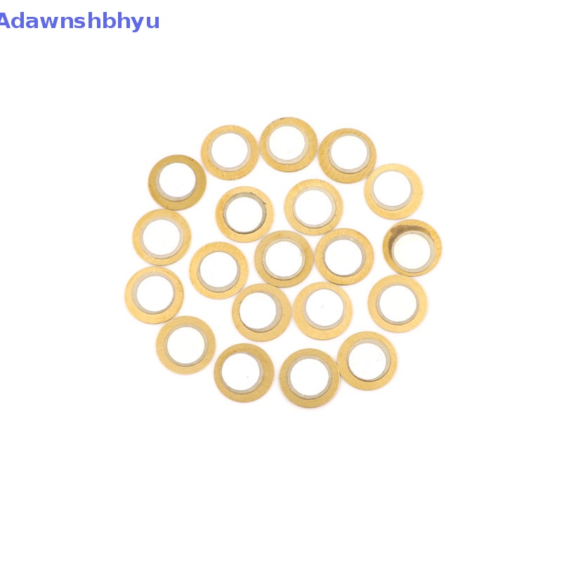 Adhyu 20PCS 20mm Elemen Piezo Sounder Sensor Trigger Drum Disc 6.5KHZ Tembaga ID